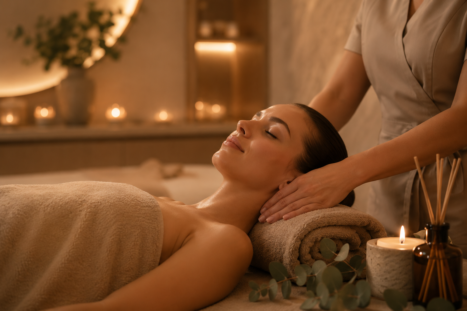 Touch 21 therapist providing massage